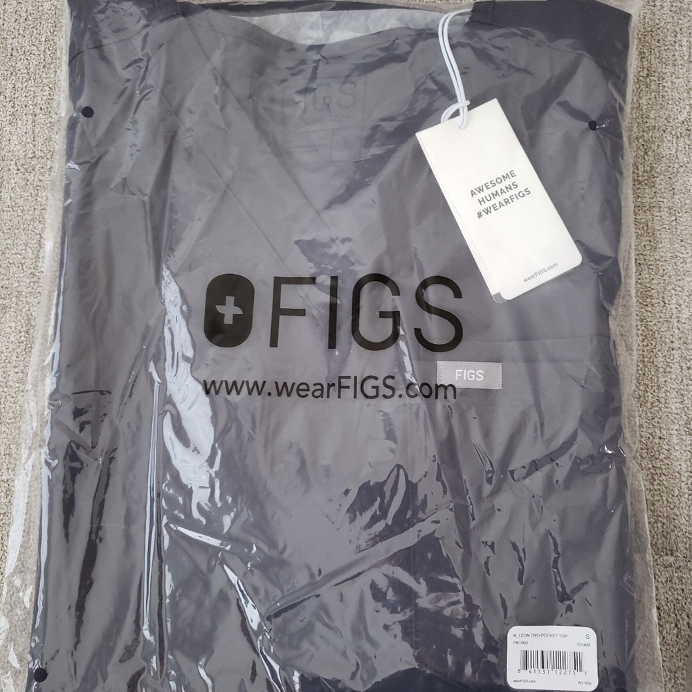 Charcoal Figs Men's Scrub TOP only